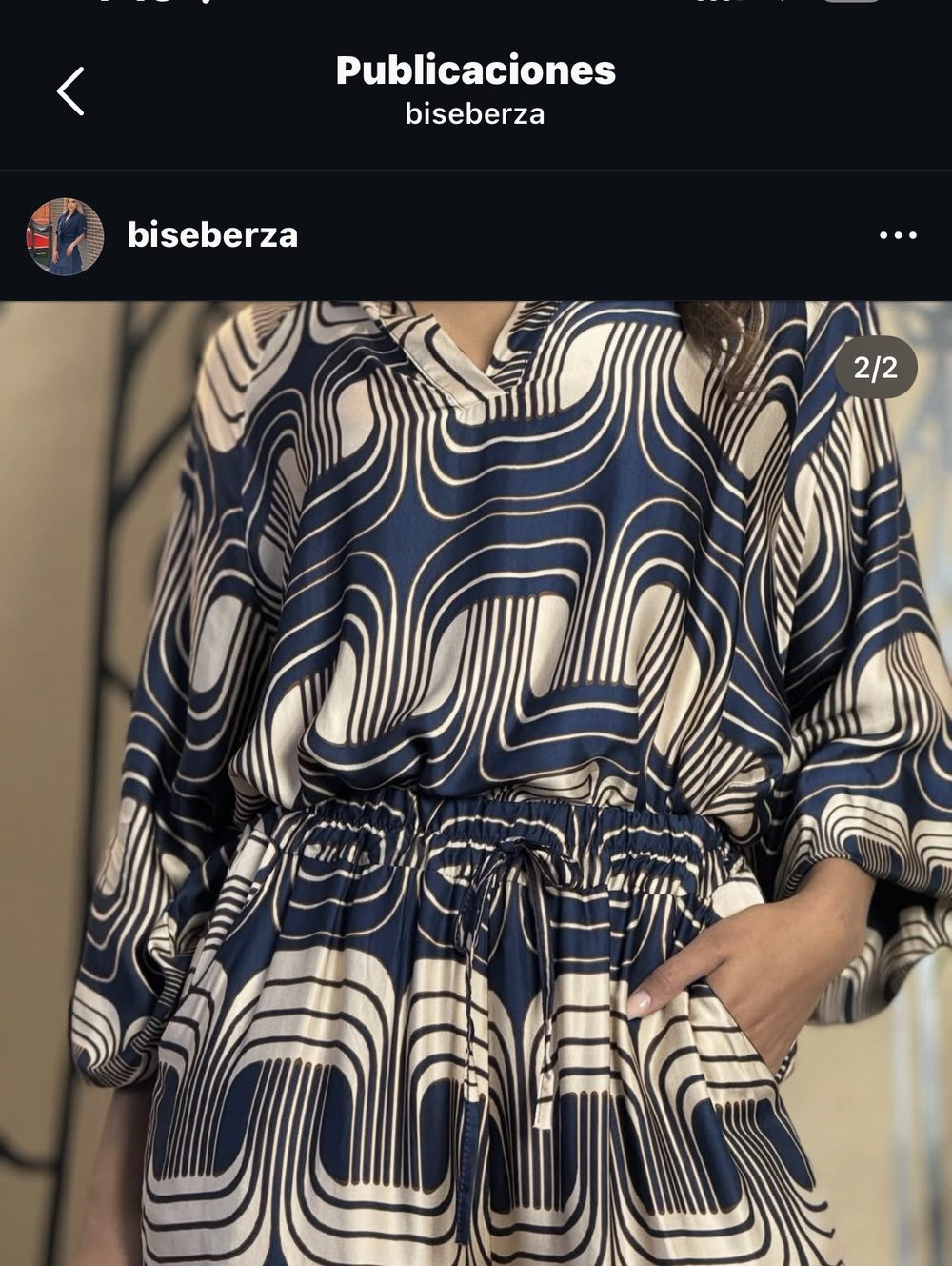 Set Ariana en azul navy